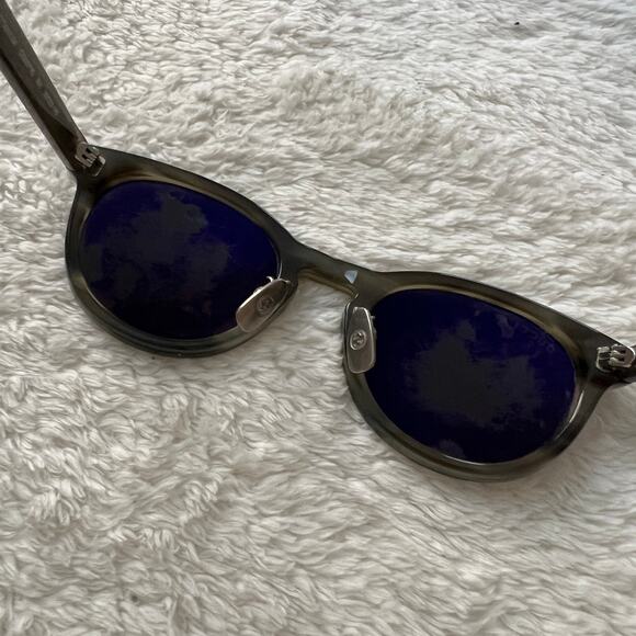 GUCCI Acetate Round Metal Sunglasses GG0071S Gray & Green - Picture 13 of 14